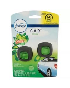 Febreze Car Air Freshener Vent Clip Gain Original Scent .06 Oz. Car Vent Clip Pack of 2