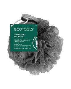 EcoTools Charcoal Bath Sponge, Black Loofah for Body Cleansing & Exfoliating, for Adults, 1 Count"