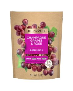 Beloved Champagne Grapes and Rose Bath Salts - 15oz