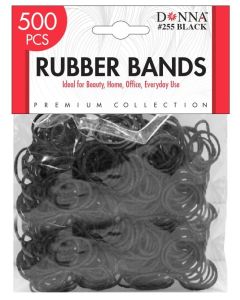 DONNA 500PCS ELASTIC BANDS FOR WOMEN RUBBER BANDS HAIR BANDS FOR KID HAIR, HAIR TIES FOR WOMEN BLACK"