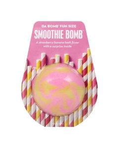 Da Bomb Bath Fizzers Strawberry Banana Smoothie Bath Bomb - 3.5oz