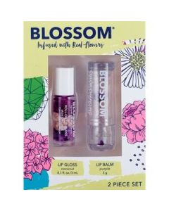 Blossom Infused with Real Flowers Lip Gloss/Balm Coconut/Purple