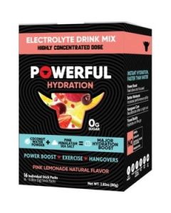 Powerful Nutrition Powerful Hydration Electrolyte Drink Mix, Pink Lemonade, 16 Ct | CVS