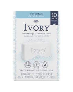 Ivory Bar Soap with Original Scent, 3.17 oz, 10 Count"