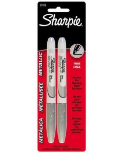 Sharpie Permanent Marker Fine Point, Silver Metallic - 2 Ct | CVS