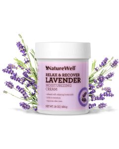 NATURE WELL Lavender Smooth & Soften Moisturizing Cream For Face, Body, & Hands, Infused With Natural Oils & Extracts, Restores Skin Moisture Barrier, 16 Oz."