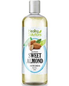 Healing Solutions Premium Therapeutic Grade Sweet Almond Oil, 4 Fluid Ounce"