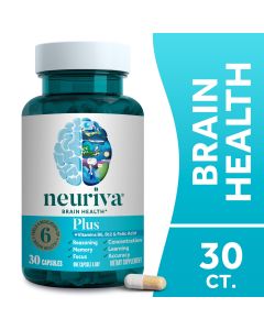 Neuriva Plus Brain Health Supplement, Vitamins B12 & B6, Support for Memory and Focus, 30ct Capsules"