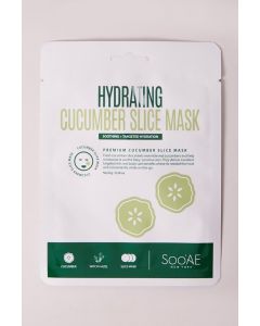 Women Hydrating Cucumber Slice Mask in White