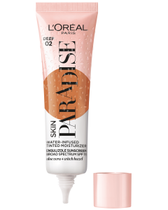 L'Oreal Paris Skin Paradise Water Infused Tinted Moisturizer, SPF 19, Deep 02, 1 fl oz"