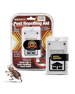 Riddex Plug-in Pest Repellent Aid, Pest Control for Rats, Roaches, Bugs and Insects, White"