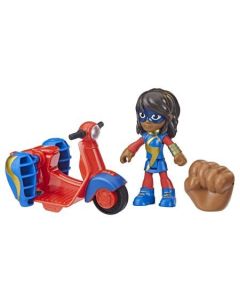 Marvel Spidey and His Amazing Friends Ms. Marvel Action Figure and Embiggen Bike Vehicle