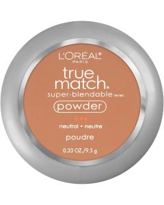 L'Oreal Paris True Match Super Blendable Oil Free Makeup Powder, Classic Tan, 0.33 oz"