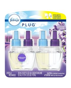 Febreze Odor-Eliminating Fade Defy Plug Air Freshener Refill, Mediterranean Lavender, (2) Oil Refills Mediterranean Lavendar