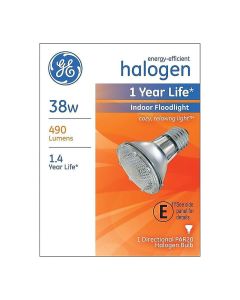 GE Lighting 69163 38-watt 490-Lumen Energy-Efficient Halogen Floodlight Bulb with Medium Base