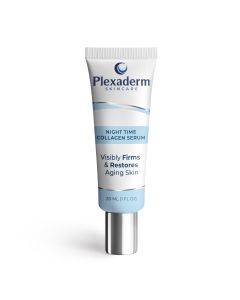 Plexaderm 30 mL Night Time Collagen Serum for Firmer, Fuller, more Youthful Looking Skin, Anti-Aging Collagen & Peptide Serum, Best Collagen Serum for Women & Men, Paraben-Free, Developed in the USA"