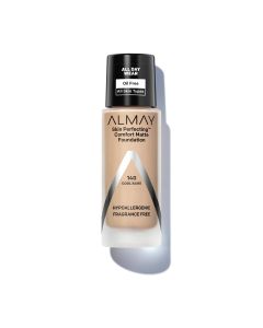 Almay Skin Perfecting Comfort Matte Foundation Makeup, Hypoallergenic, 140 Cool Bare, 1 fl oz"