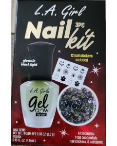 L.A. GIRL 3 Pc. Nail Kit Glows In Black Light