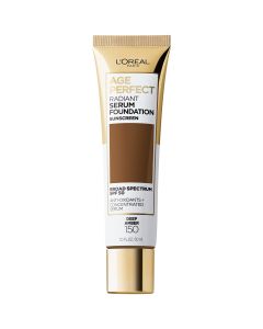 L'Oreal Paris Age Perfect Radiant Serum Foundation Makeup, 150 Deep Amber, 1 fl oz"