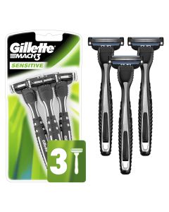 Gillette Mach3 Sensitive Mens Disposable Razors, 3 ct"