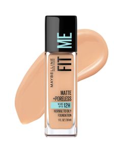 Maybelline Fit Me Matte + Poreless Liquid Foundation Makeup, 130 Buff Beige, 1 fl oz"