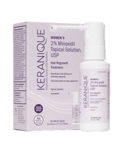 Keranique Women's 2% Minoxidil Solution for Hair Regrowth, 1 Month Supply"