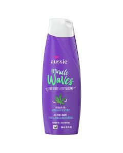 Aussie Miracle Waves Anti-Frizz Hemp Paraben-Free Conditioner, 12.1 fl oz"