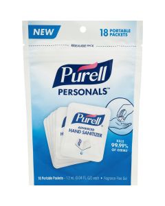 Purell Personals Travel Size Advanced Hand Sanitizer, 18CT