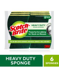 Scotch-Brite Heavy Duty Scrub Sponges 6 Scrubbing Sponges