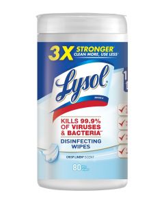 Lysol Disinfecting Wipes, Crisp Linen Scent, 80 Ct | CVS