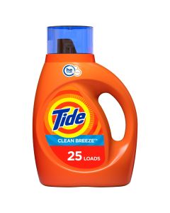 Tide High Efficiency Liquid Laundry Detergent, Clean Breeze, 25 Load 40 Fl Oz