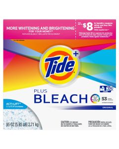 Tide Plus Bleach 53 Loads Powder Laundry Detergent 95 Oz