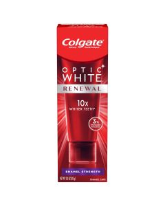 Colgate Optic White Renewal Toothpaste, Teeth Whitening Toothpaste, Enamel Strength, 3 Oz Tube"