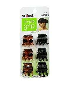 Scunci No Slip Grip Mini Claw Clips 6ea