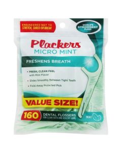 Plackers Micro Mint Floss Picks 160 Count