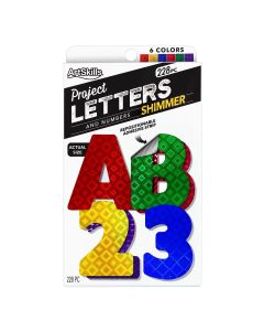 ArtSkills 2.5"" Paper Letters and Numbers, 6 Holographic Multi-colors, 216 Pieces"