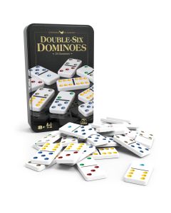 Spin Master Games, Double Six Dominoes Set in Storage Tin, for Ages 8+"