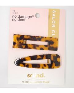 Scunci Hair Accessories No Damage No Dent Salon Clips - Tort - 2pcs