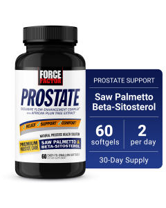 Force Factor Prostate Saw Palmetto and Beta Sitosterol Supplement for Men, Prostate Support, 60 Softgels"