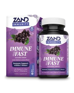 Zand Immune Fast Chews | Boosts Immune Response & Cell Activity w/ EpiCor* & Vitamin C (Elderberry, 30 Count)"