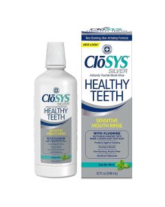 CloSYS Healthy Teeth Oral Rinse Mouthwash, Sensitive Mouth Rinse, 32oz"