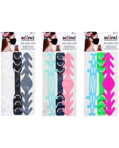 Scunci Adjustable Ear Strap Saver, Extender Holder,Comfortable Band Clip for avoiding Ear Pain, 3-Pack Colors are Shipped at Random"