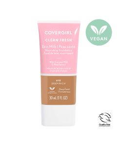 COVERGIRL Clean Fresh Skin Milk, Clean Vegan Formula, Rich/Deep, 1 fl oz, Lightweight Foundation"