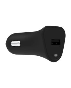 Griffin Technology PowerJolt Universal USB-A 12W Car Charger with USB-A to Lightning Cable