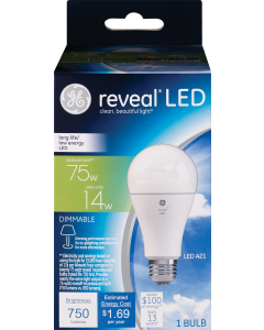 GE Reveal 75 w Dimmable LED Light Bulb