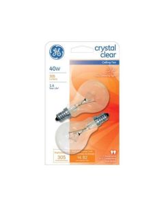 General Electric Crystal Clear 40w Candelabra Base Ceiling Fan Lightbulbs - 2 Ct | CVS