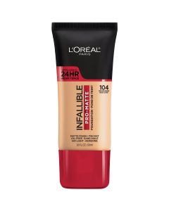 L'Oreal Paris Infallible Pro Matte Liquid Foundation Makeup, 104 Golden Beige, 1 fl oz"