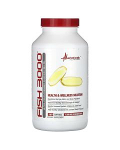 Metabolic Nutrition Fish 3000, 3,000 mg, 180 Softgels (1,000 mg per Softgel)"