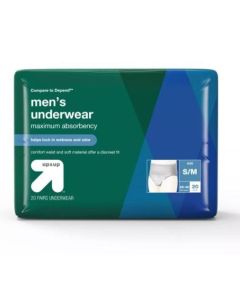 Men's Maximum Absorbency Underwear S/m - Up & Up 2 Packs Total Of 40 Pairs