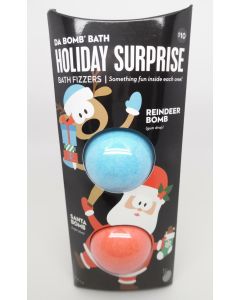 Da Bomb Bath Fizzers Holiday Surprise Santa & Reindeer Bomb Gift Set - 7oz/2pk